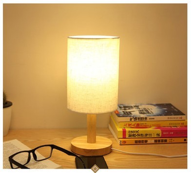 Wooden Room Light Lamp Usb Table Led Decorative Lighting