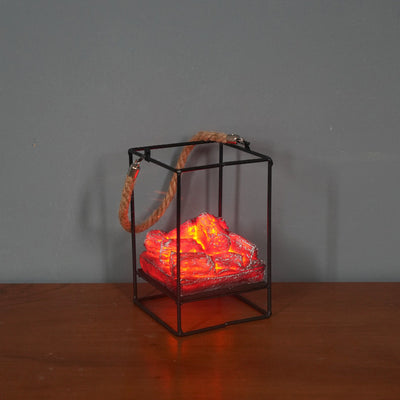 LED Flame Light Simulated Charcoal Fireplace Lamp