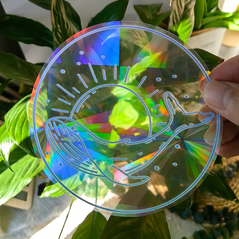 Colorful Suncatcher Sun Sunshine Catcher Rainbow Prism Glass PVC Window Filming