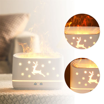 Elk Flame Humidifier Diffuser Mute Household Atmosphere Lamp Home Decorations