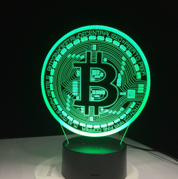 3D Bitcoin Lamp