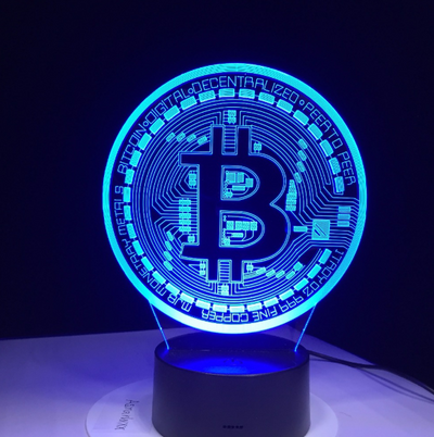 3D Bitcoin Lamp