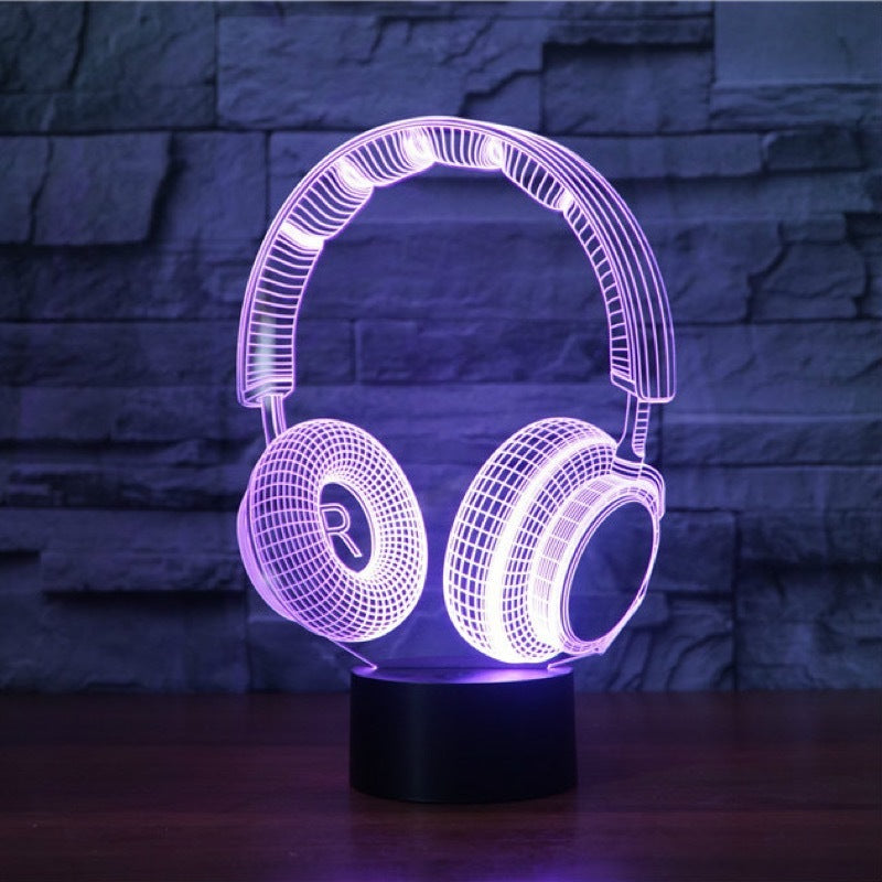 3D Earphone illusion lamp