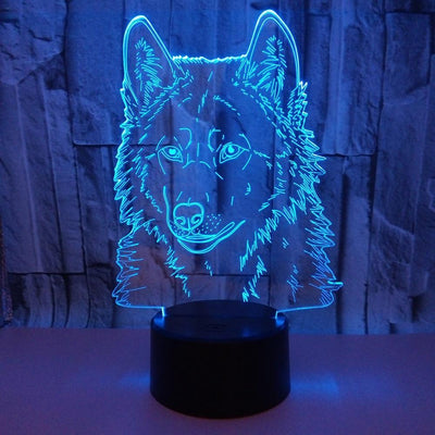 3D Wolf Lamp