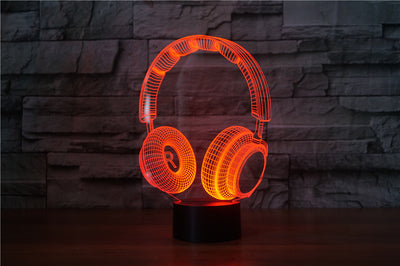 3D Earphone illusion lamp