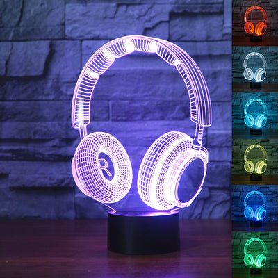 3D Earphone illusion lamp