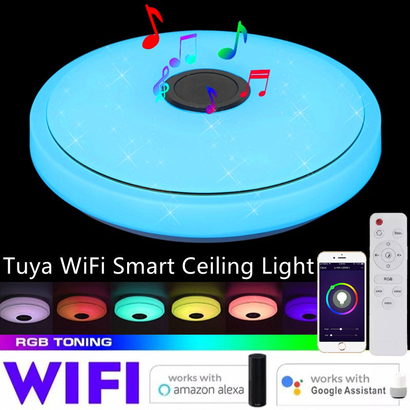 Tuya Wifi Smart Ceiling Light - Led Colorful App Remote Control Bluetooth Lamps Alexa Google Home Cross-Border