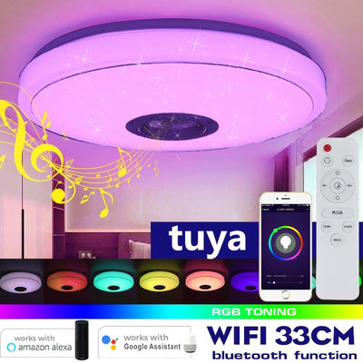 Tuya Wifi Smart Ceiling Light - Led Colorful App Remote Control Bluetooth Lamps Alexa Google Home Cross-Border