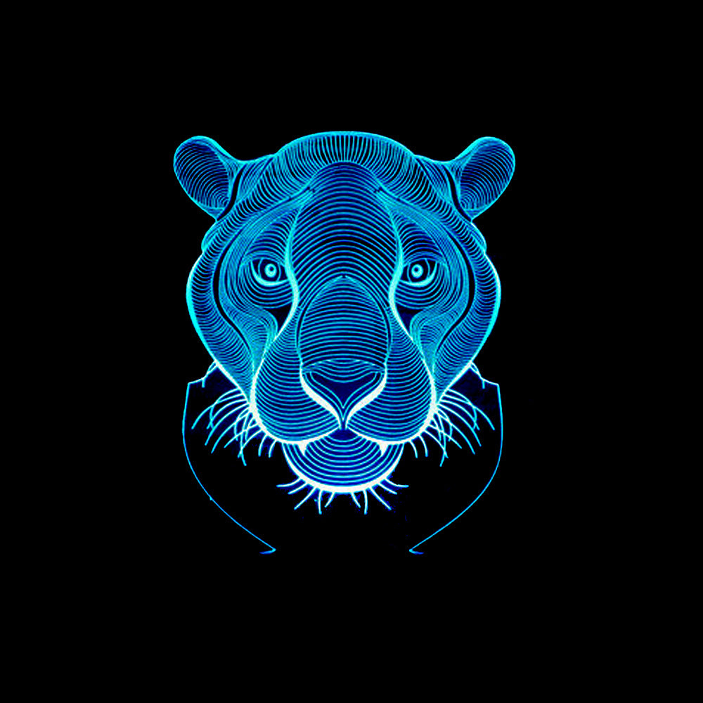 3D Calm Lion Lamp