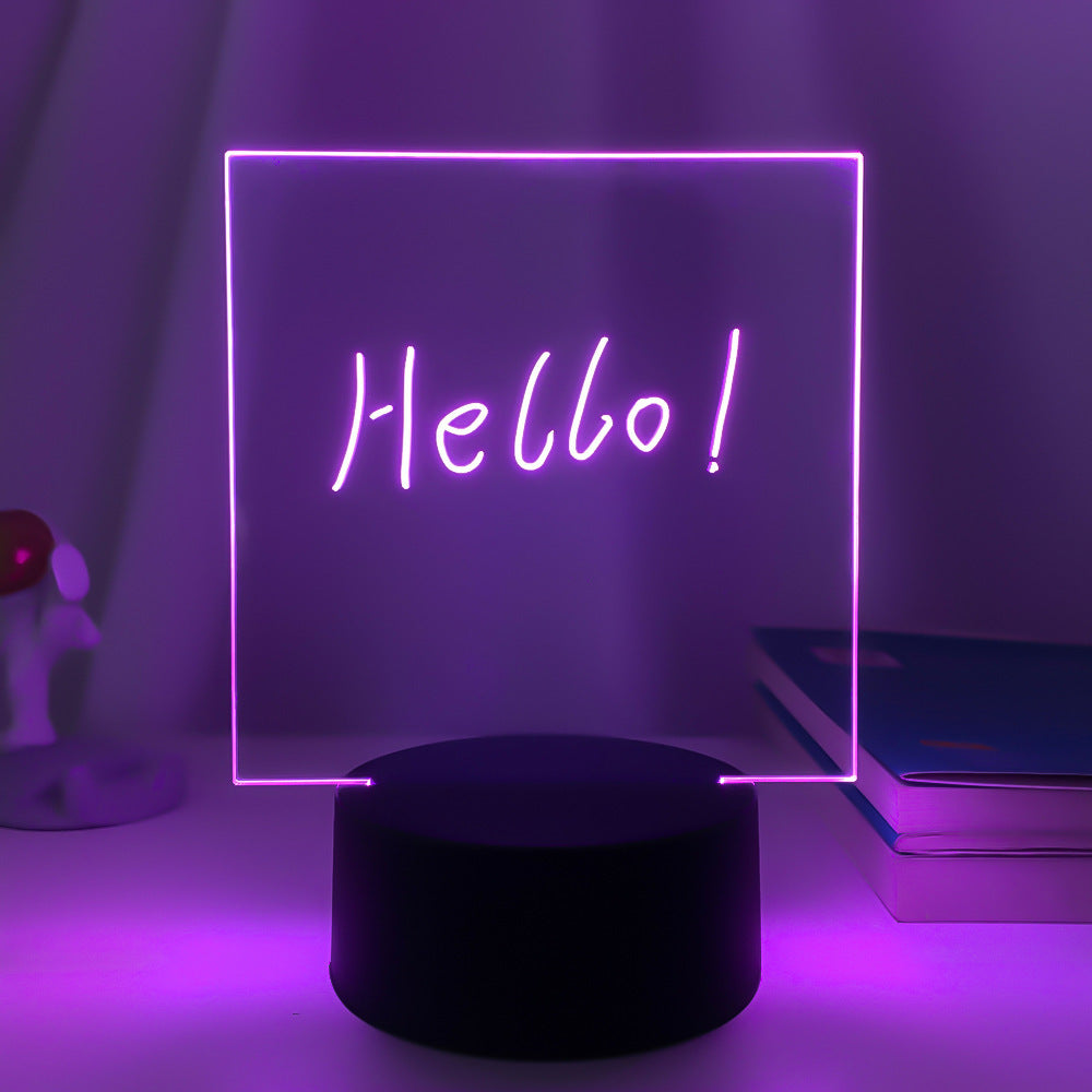 3D Transparent Message Board  Acrylic Lamp