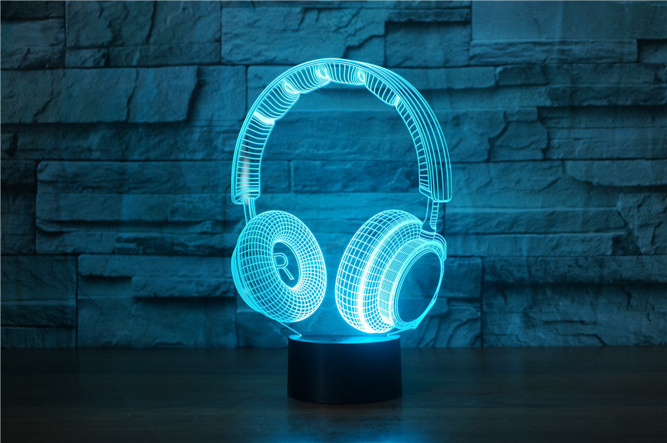 3D Earphone illusion lamp