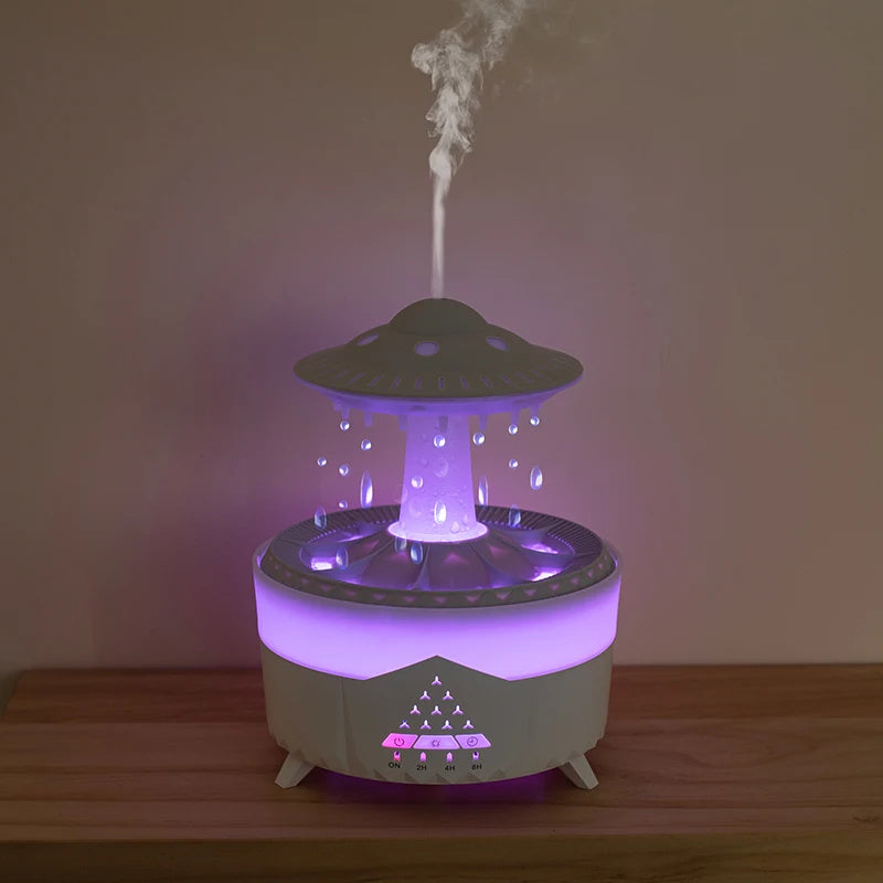 New UFO Raindrop Humidifier Water Drop Air Humidifier USB Aromatherapy Essential Oils Aroma Air Diffuser Household Mist Maker