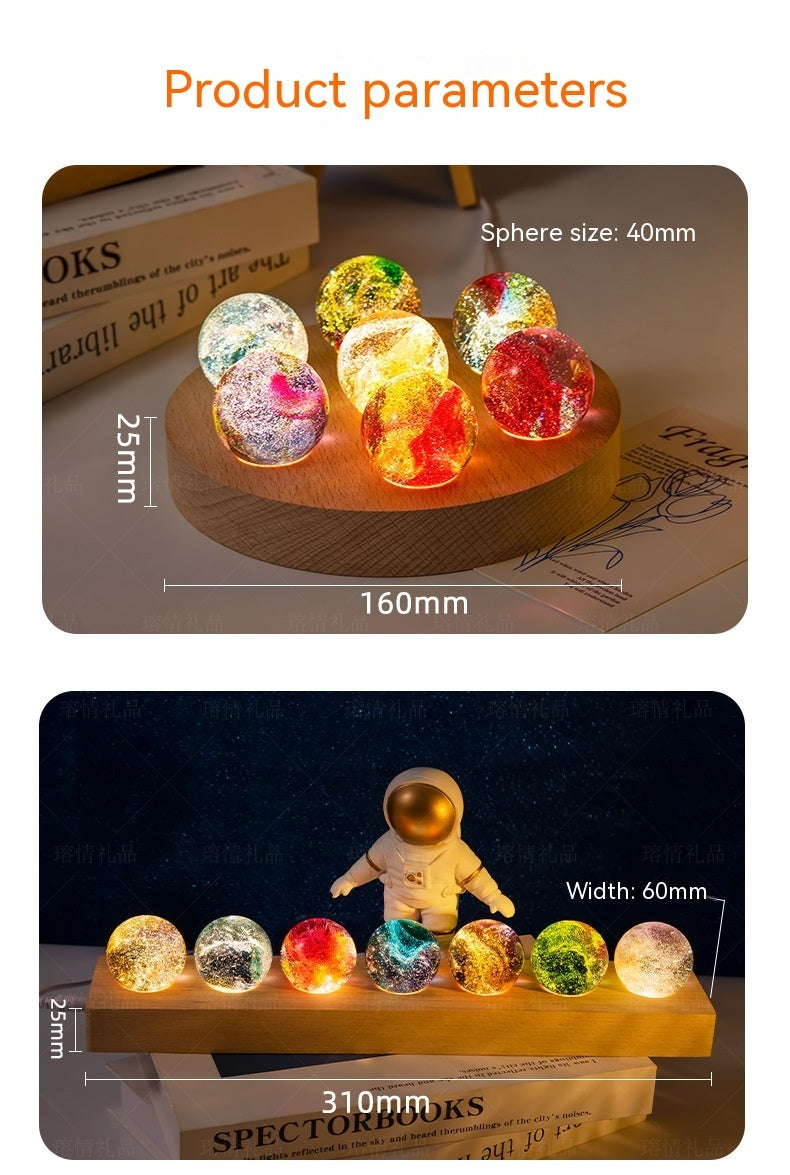 Creative Colored Glaze Luminous Crystal Ball