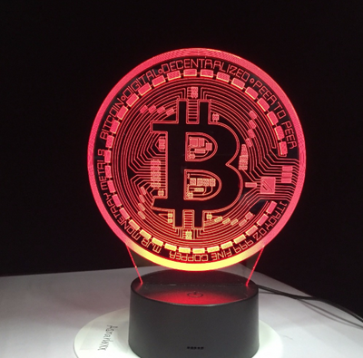 3D Bitcoin Lamp