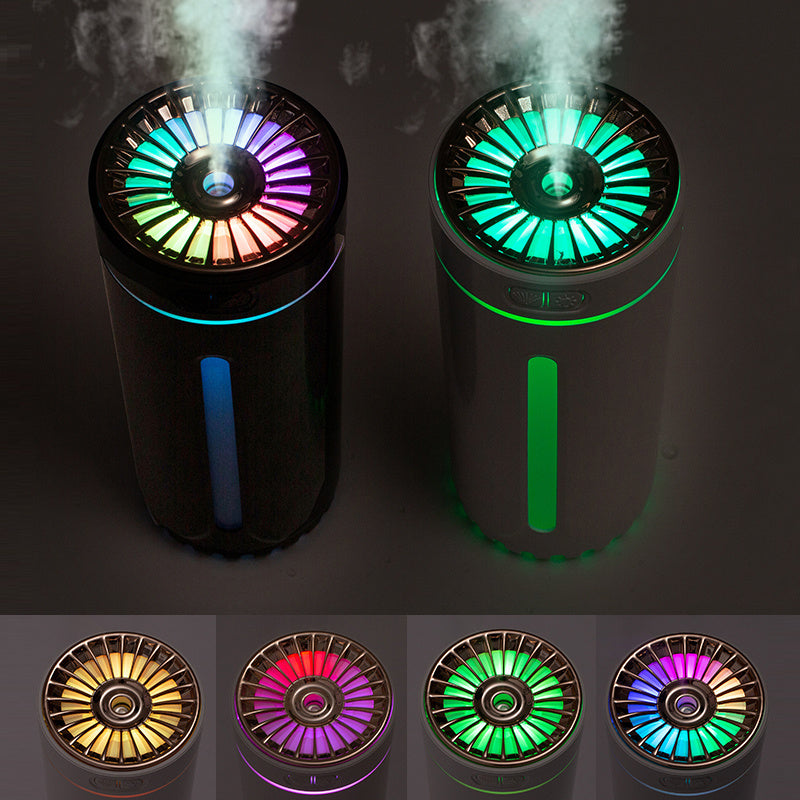 Wireless Air Humidifier Colorful Lights Mute Ultrasonic USB Fogger Diffuser Purifier 800mAh Rechargeable Cool Mist Maker For Car