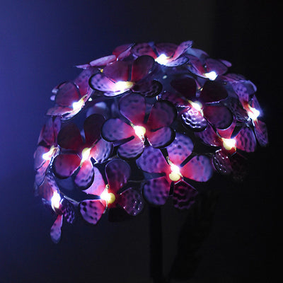 LED Solar Light Artificial Hydrangea Simulation Flower Outdoor Waterproof Garden Lawn Stakes Lamps Yard Art For Home Decoration