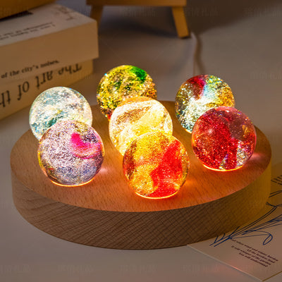 Creative Colored Glaze Luminous Crystal Ball