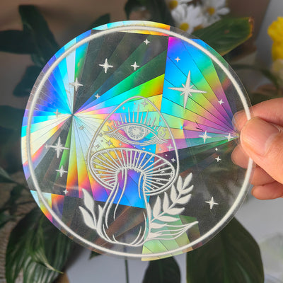 Colorful Suncatcher Sun Sunshine Catcher Rainbow Prism Glass PVC Window Filming