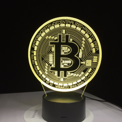 3D Bitcoin Lamp