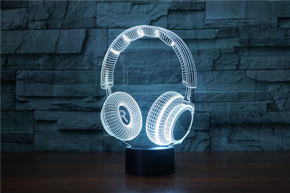 3D Earphone illusion lamp