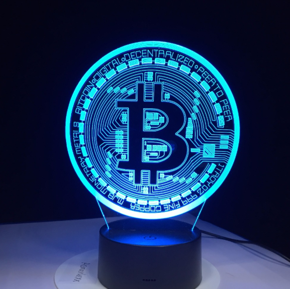 3D Bitcoin Lamp