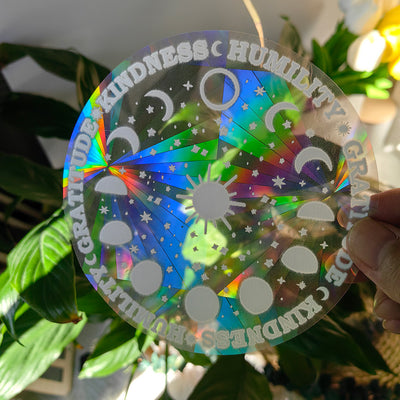 Colorful Suncatcher Sun Sunshine Catcher Rainbow Prism Glass PVC Window Filming