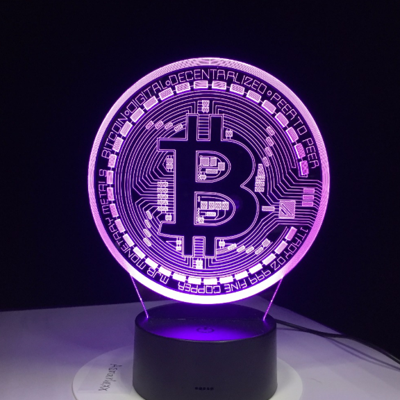 3D Bitcoin Lamp