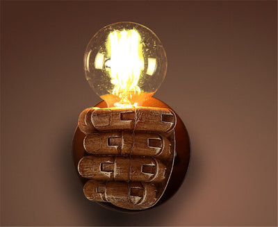 Fist resin wall lamp creates decorative wall lamp