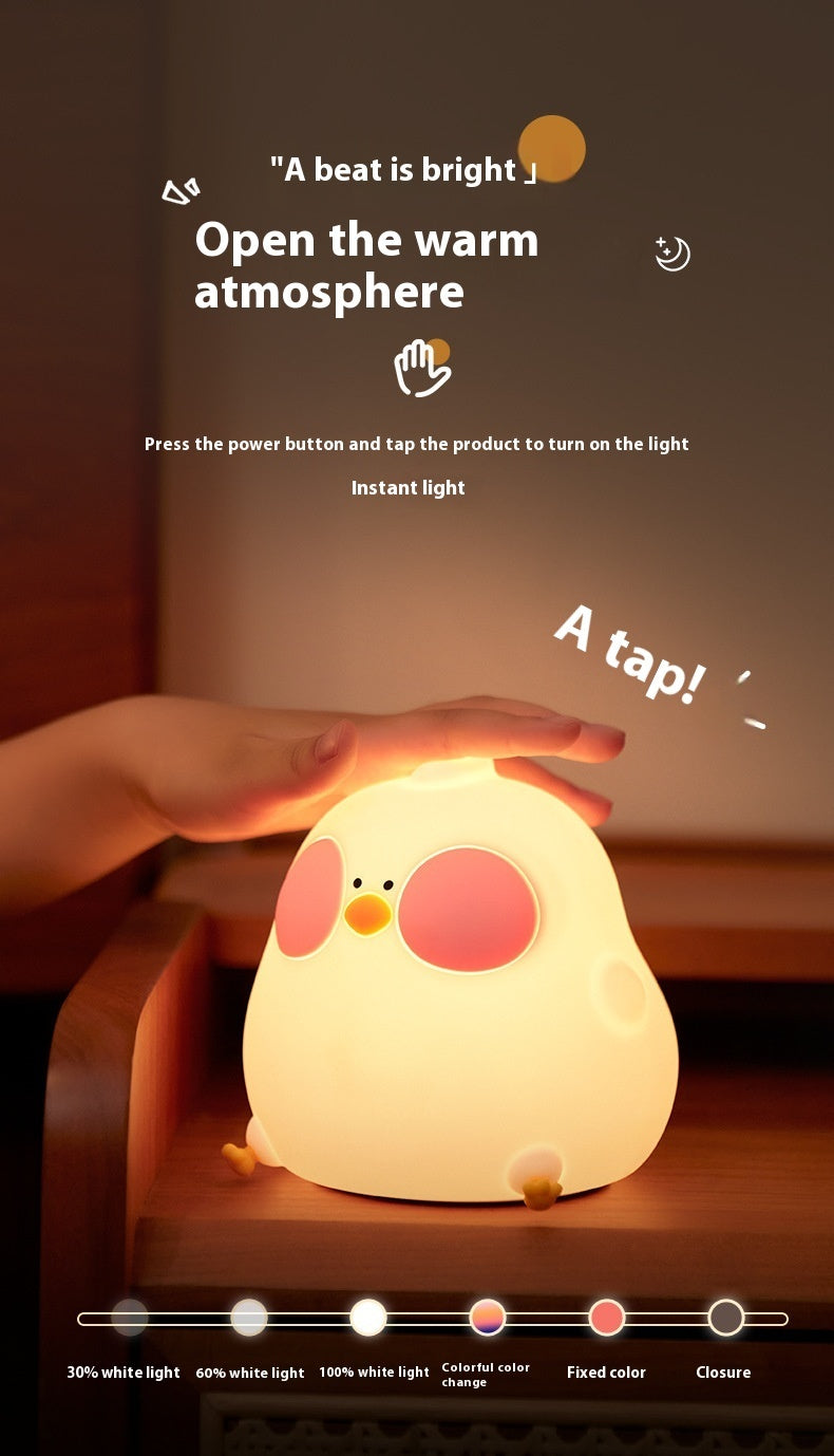 Cool Chicken Silicone Night Lamp Creative RGB Colorful Remote Control Night Light