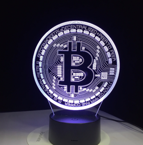 3D Bitcoin Lamp