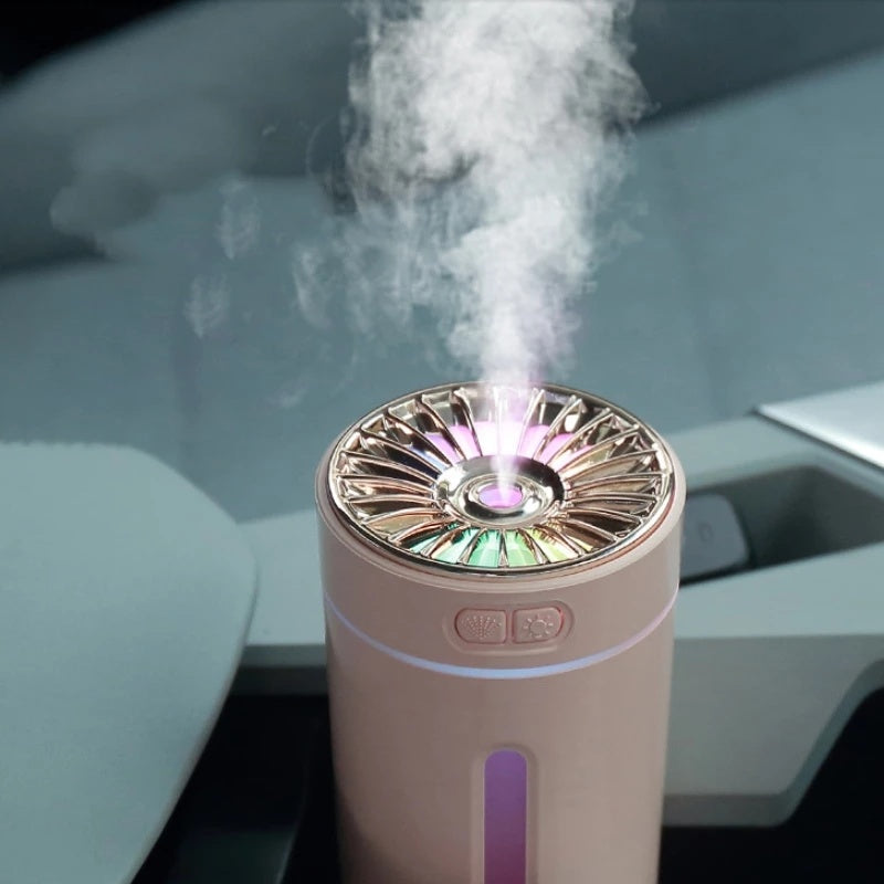 Wireless Air Humidifier Colorful Lights Mute Ultrasonic USB Fogger Diffuser Purifier 800mAh Rechargeable Cool Mist Maker For Car