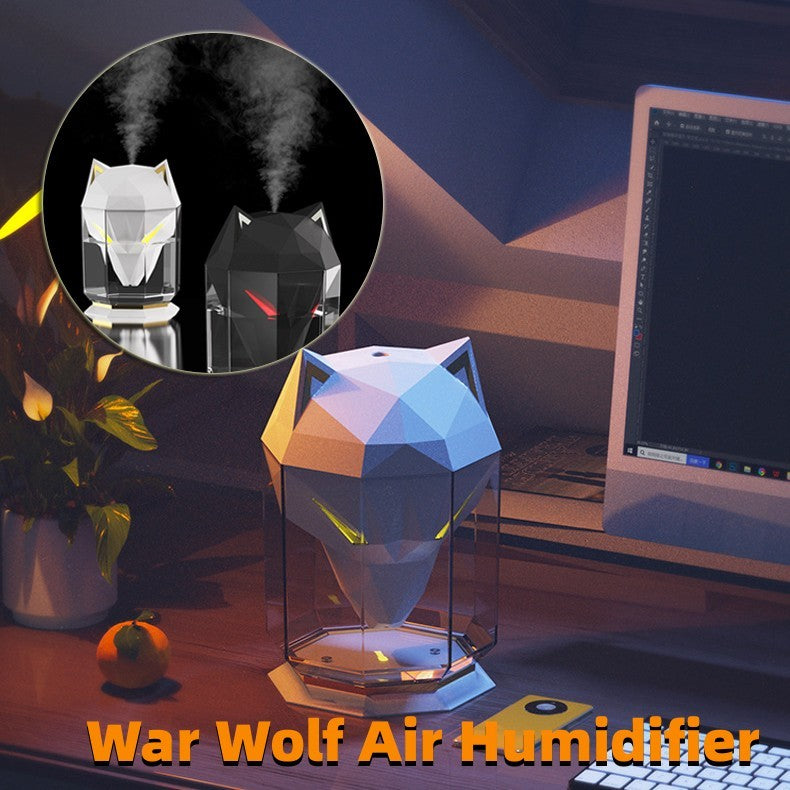 War Wolf Air Humidifier Ultrasonic Air Diffuser Colorful Lights Humidifier Air Nano Spray