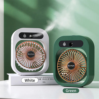 Air Conditioning Fan - Air Cooler Cooling USB Rechargeable Humidifier Portable Spray Fan With 3 Wind Speeds Mist Fan For Home