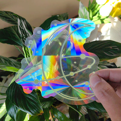 Colorful Suncatcher Sun Sunshine Catcher Rainbow Prism Glass PVC Window Filming