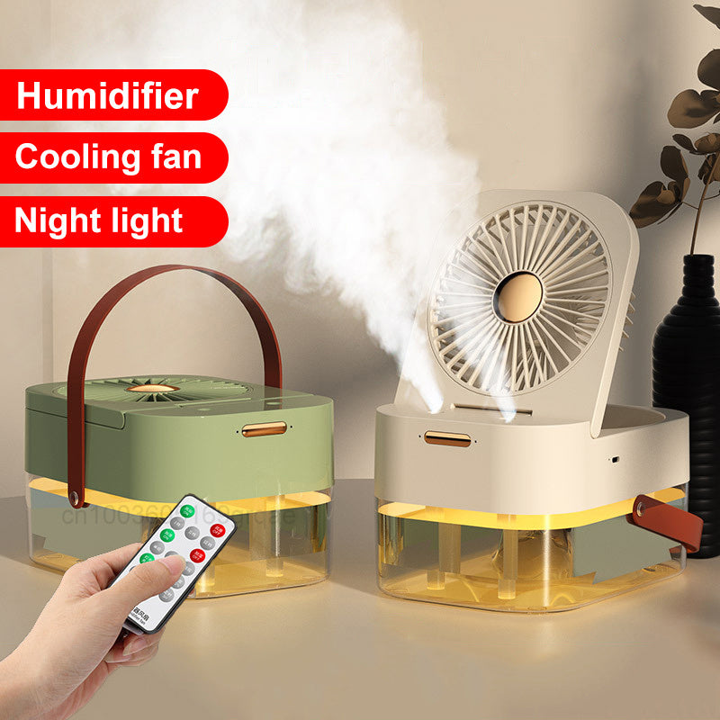 Humidifier Spray Fan Portable Fan Air Cooler Air Humidifier USB Fan Desktop Fan With Night Light For Summer Home Appliance