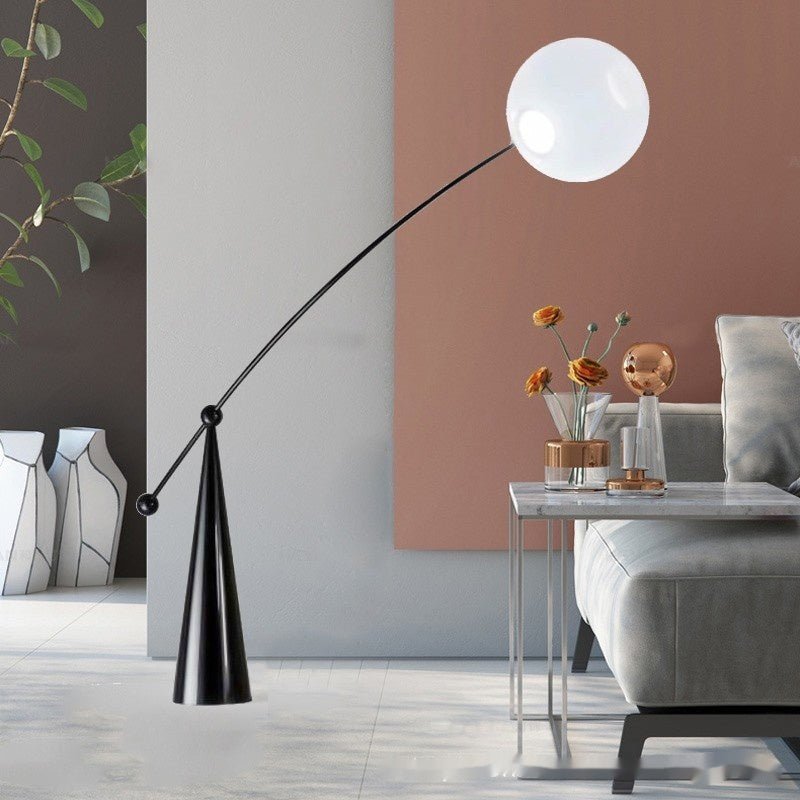 Floor Lamp Ball Light Luxury Moon Lamp, Personality Fishing