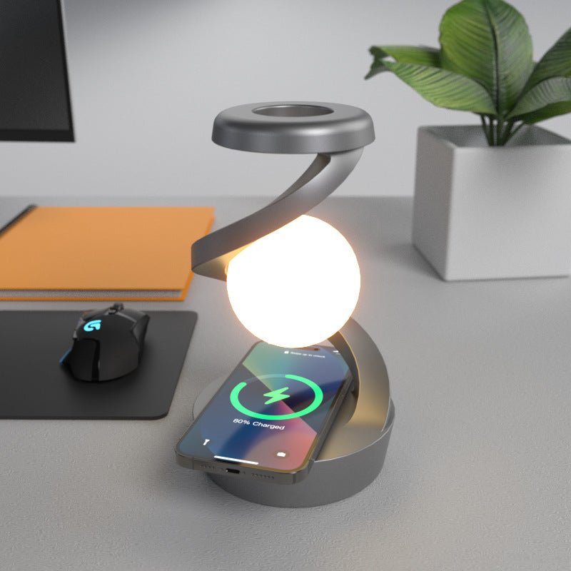 Rotating Suspension Table Lamp Wireless Charging Creative Small Night Lamp