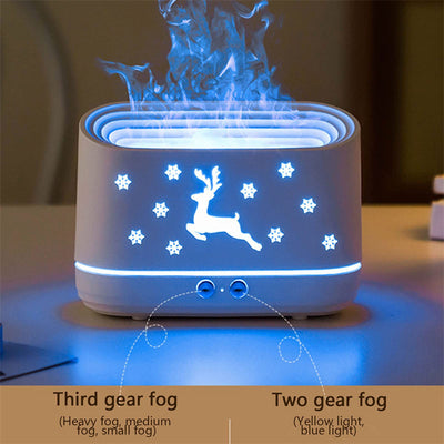 Elk Flame Humidifier Diffuser Mute Household Atmosphere Lamp Home Decorations