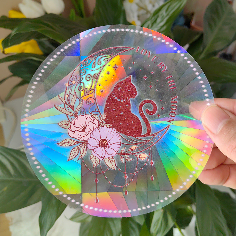 Colorful Suncatcher Sun Sunshine Catcher Rainbow Prism Glass PVC Window Filming