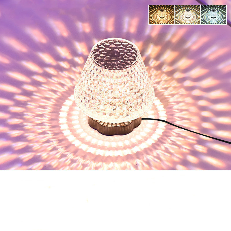 Diamond Crystal Lamp Table Light USB Touch Sensor Bar Table Lamp Dimming Beside Lamp LED Night Light