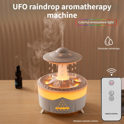 New UFO Raindrop Humidifier Water Drop Air Humidifier USB Aromatherapy Essential Oils Aroma Air Diffuser Household Mist Maker