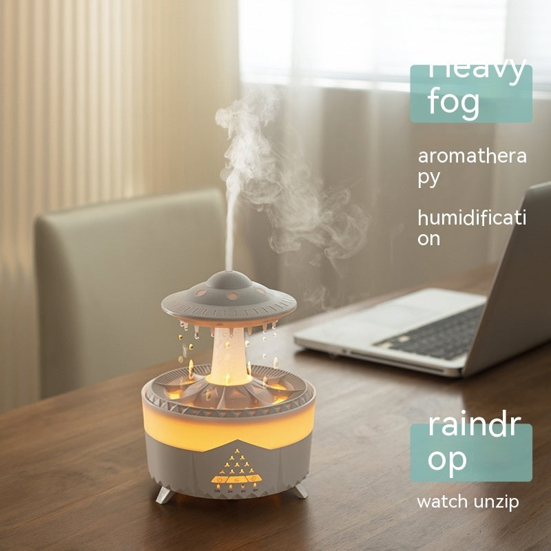 New UFO Raindrop Humidifier Water Drop Air Humidifier USB Aromatherapy Essential Oils Aroma Air Diffuser Household Mist Maker