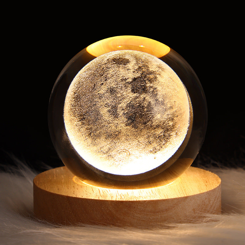 3D Crystal Ball Night Light - Serene Illumination for Any Space