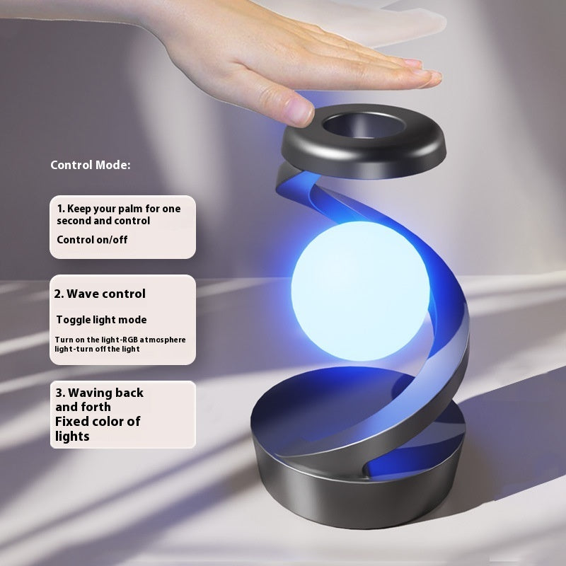 Rotating Suspension Table Lamp Wireless Charging Creative Small Night Lamp