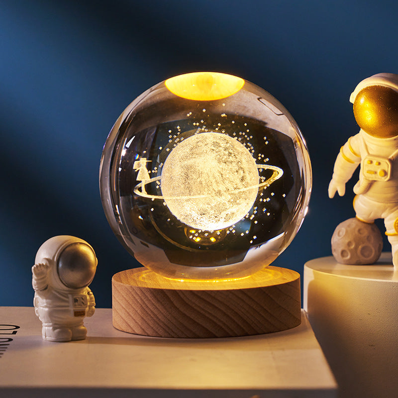 3D Crystal Ball Night Light - Serene Illumination for Any Space