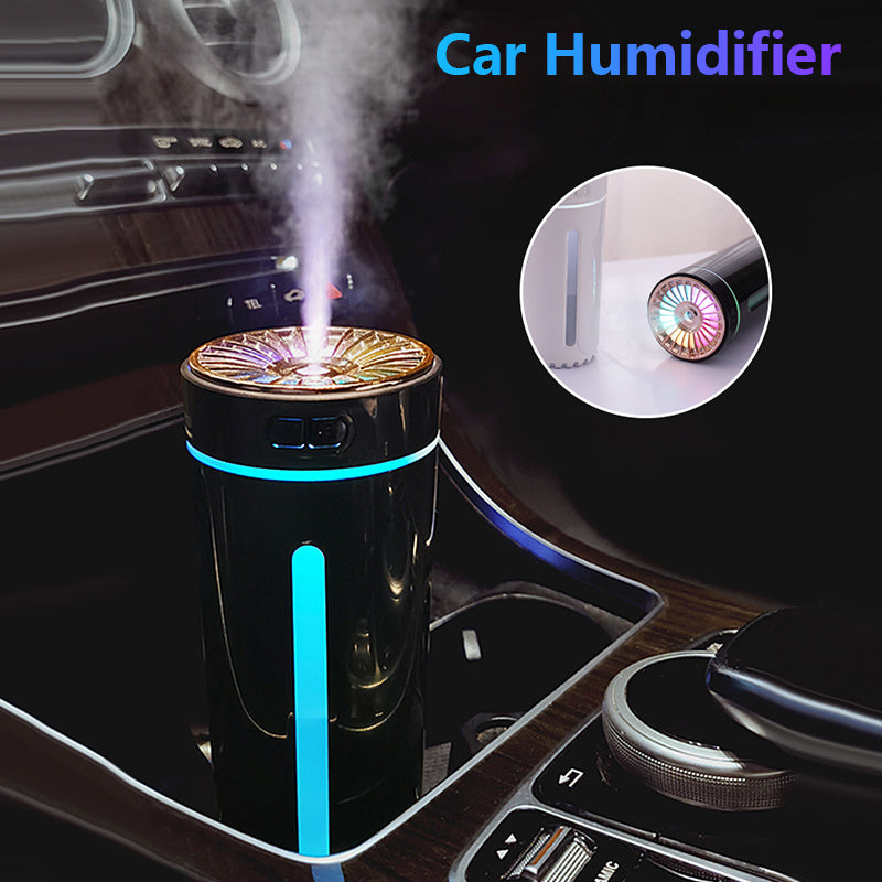 Wireless Air Humidifier Colorful Lights Mute Ultrasonic USB Fogger Diffuser Purifier 800mAh Rechargeable Cool Mist Maker For Car