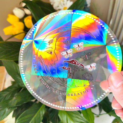 Colorful Suncatcher Sun Sunshine Catcher Rainbow Prism Glass PVC Window Filming