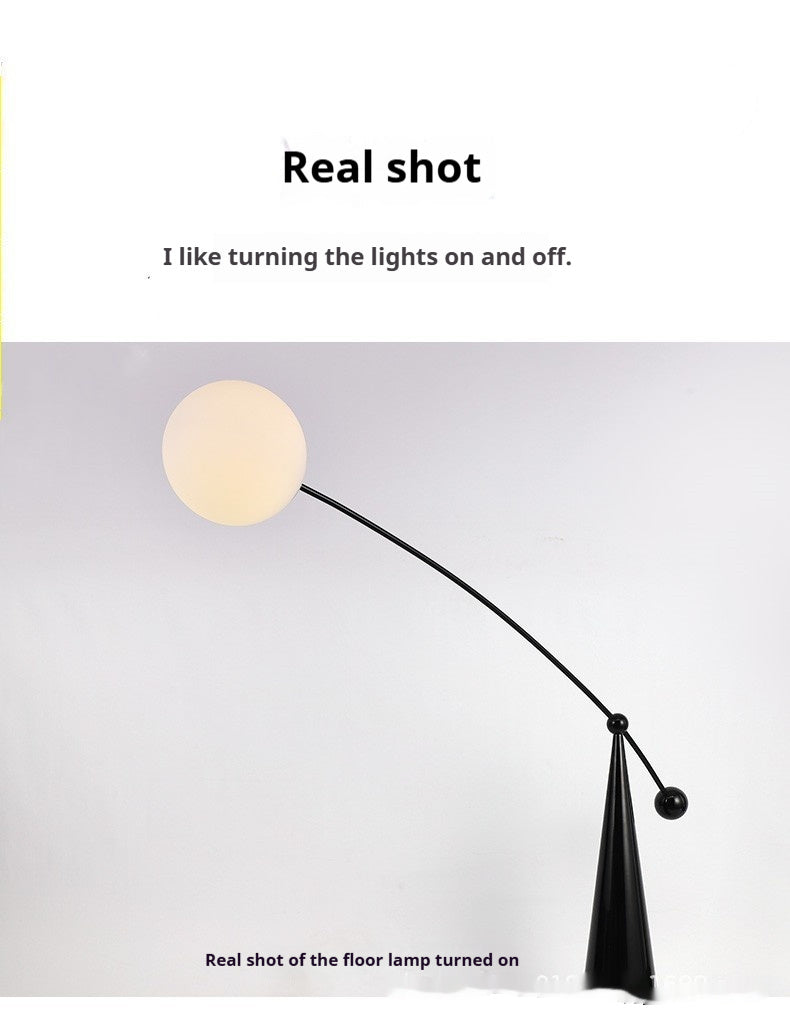 Floor Lamp Ball Light Luxury Moon Lamp, Personality Fishing